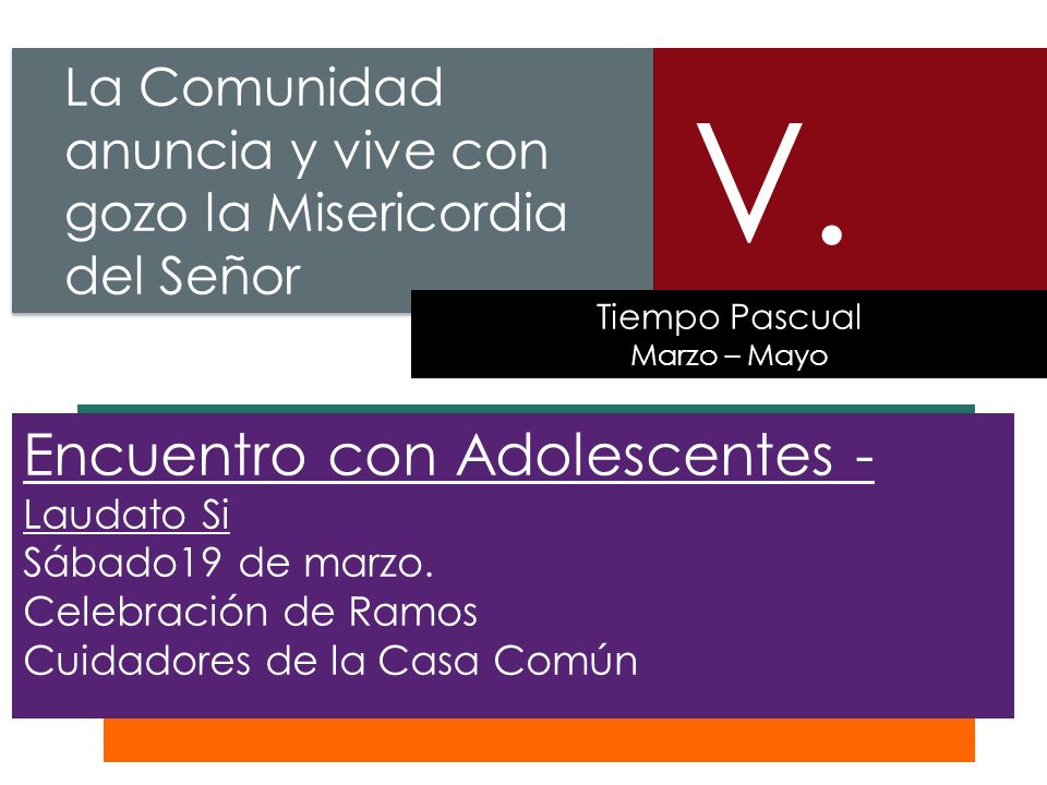 V. Abril / Cuasimodo Encuentro con Adolescentes - Laudato Si