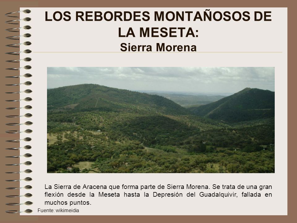 LOS REBORDES MONTAÑOSOS DE LA MESETA: Sierra Morena