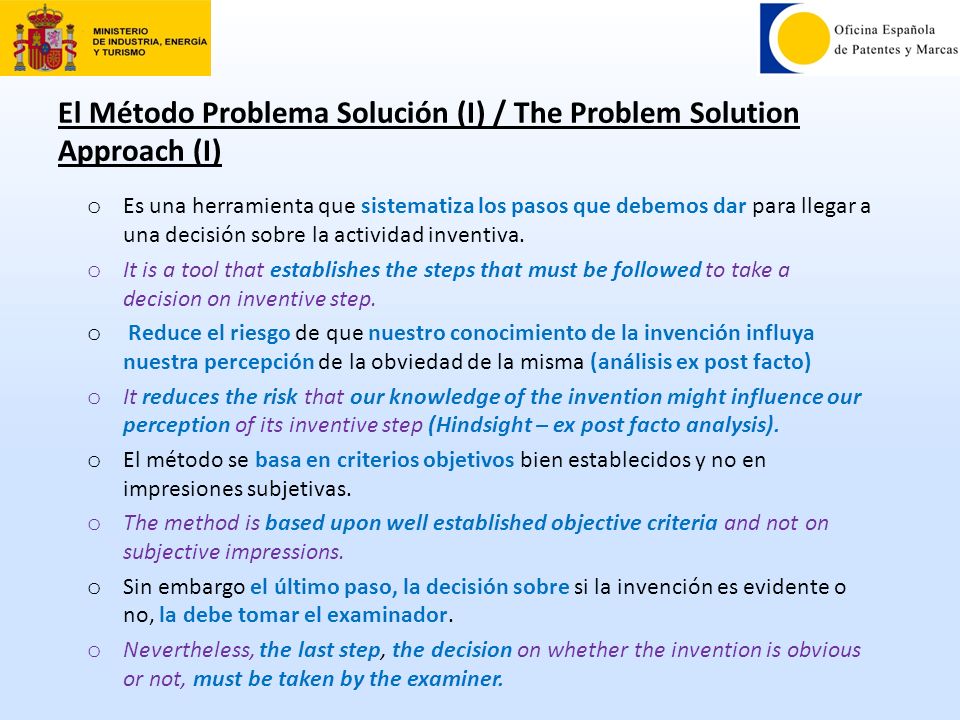 El Método Problema Solución (I) / The Problem Solution Approach (I)