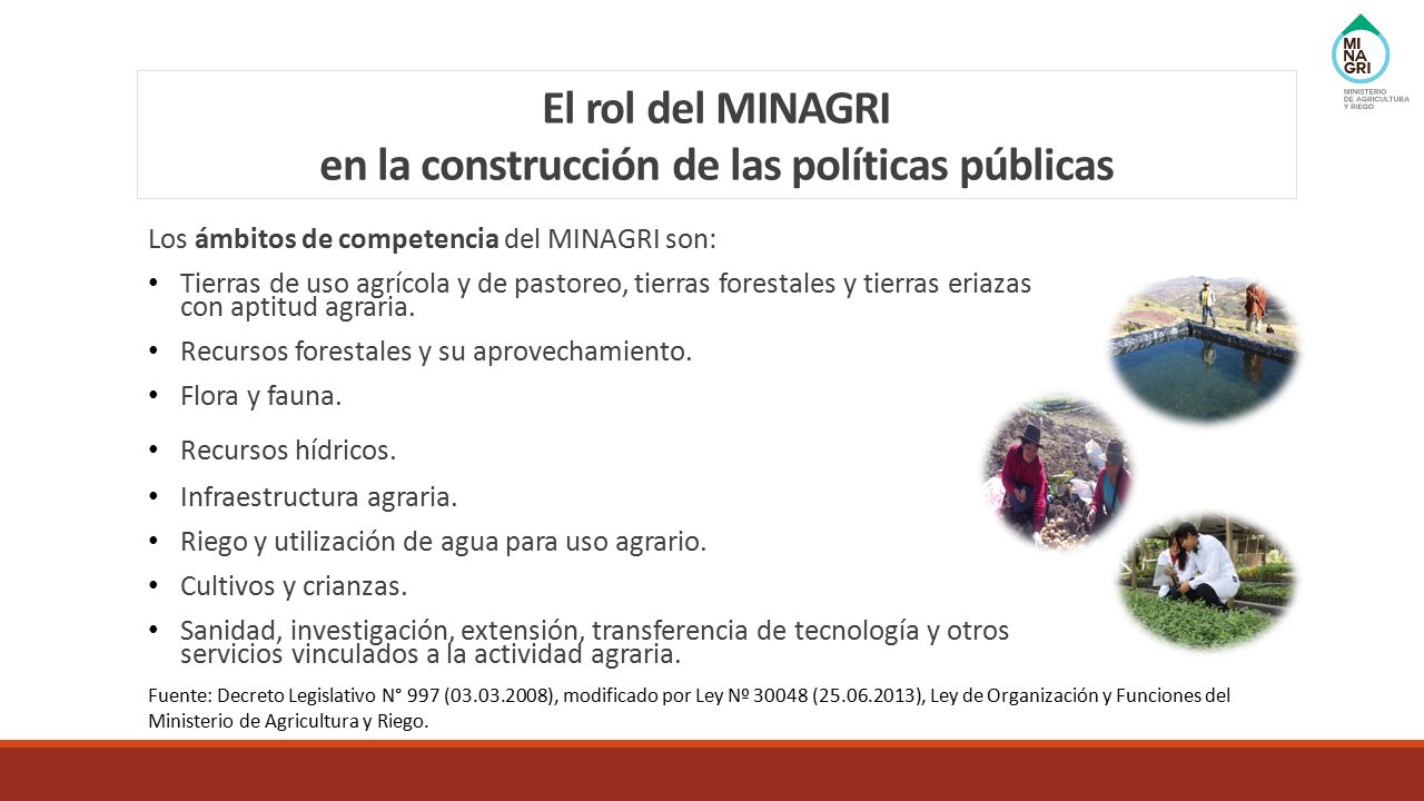 El rol del MINAGRI en la construcción de las políticas públicas