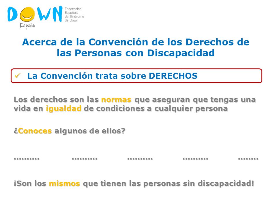 Acerca de la Convención de los Derechos de las Personas con Discapacidad