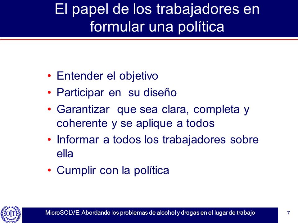 El papel de los trabajadores en formular una política