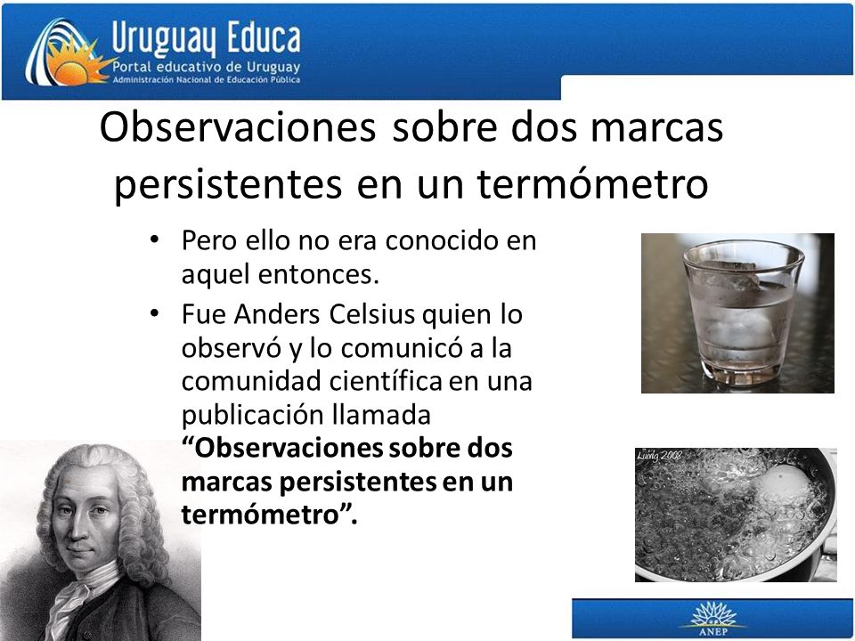 Observaciones sobre dos marcas persistentes en un termómetro