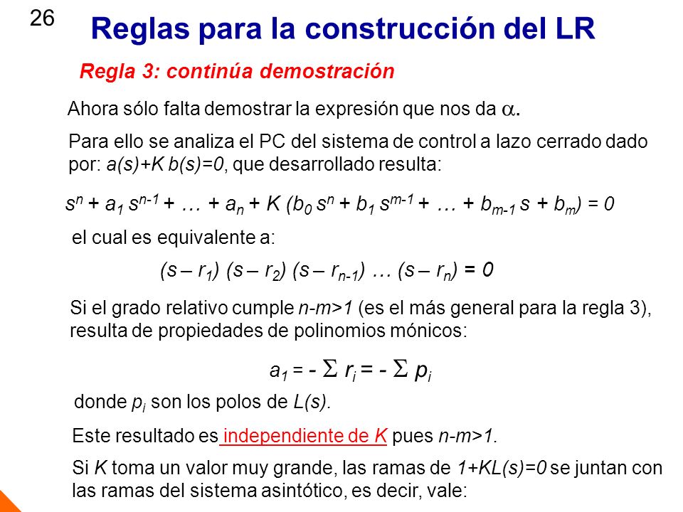 Reglas para la construcción del LR