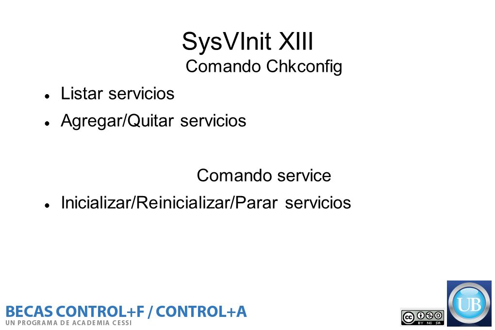 SysVInit XIII Comando Chkconfig Listar servicios