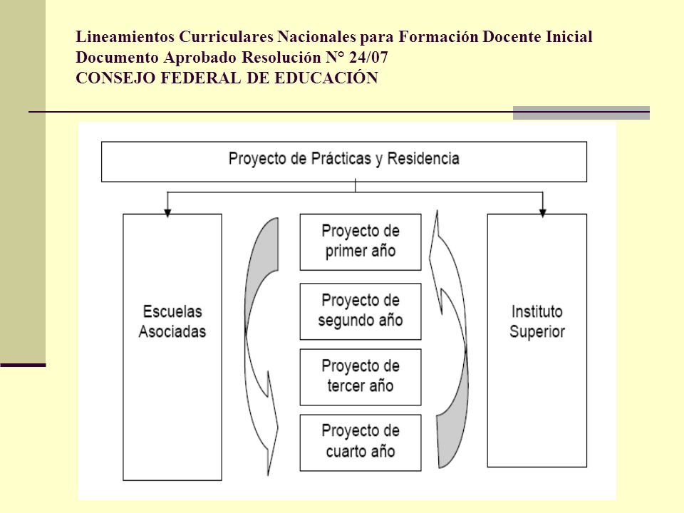 Lineamientos Curriculares Nacionales para Formación Docente Inicial Documento Aprobado Resolución N° 24/07 CONSEJO FEDERAL DE EDUCACIÓN