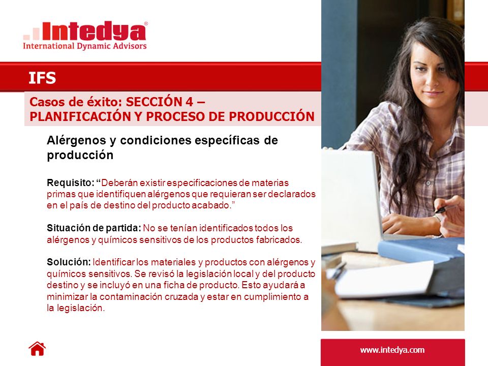 IFS Casos de éxito: SECCIÓN 4 – PLANIFICACIÓN Y PROCESO DE PRODUCCIÓN