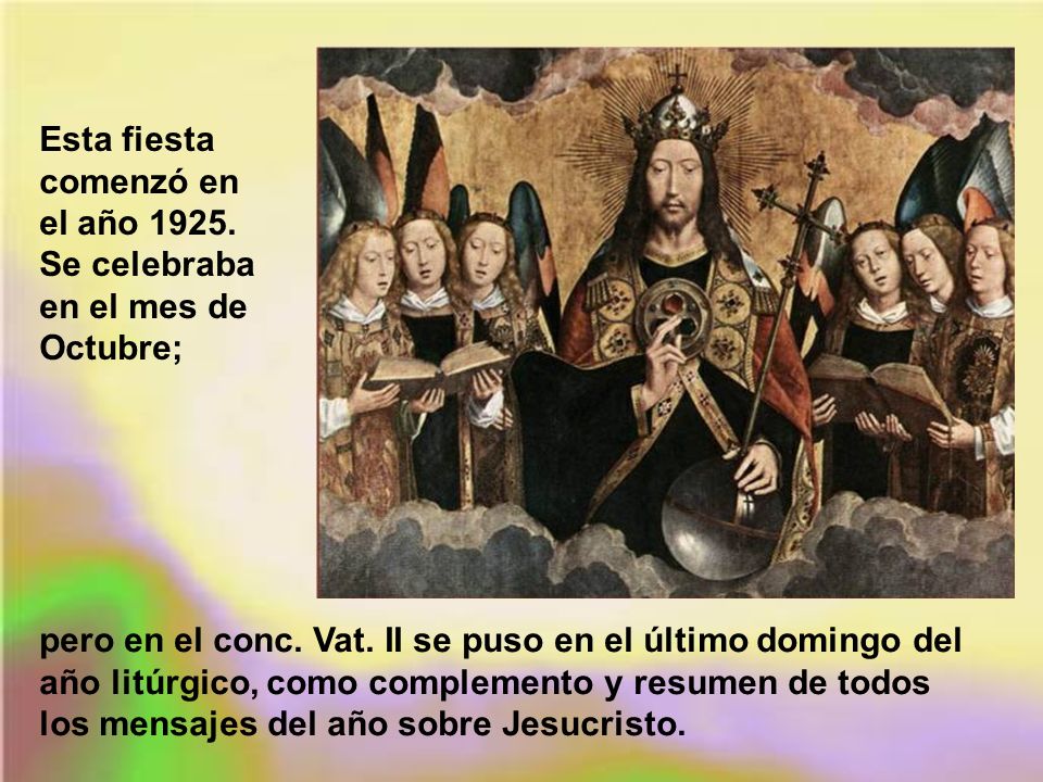 Esta fiesta comenzó en el año Se celebraba en el mes de Octubre;
