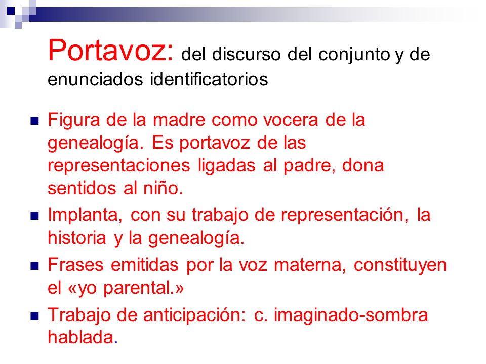Portavoz: del discurso del conjunto y de enunciados identificatorios