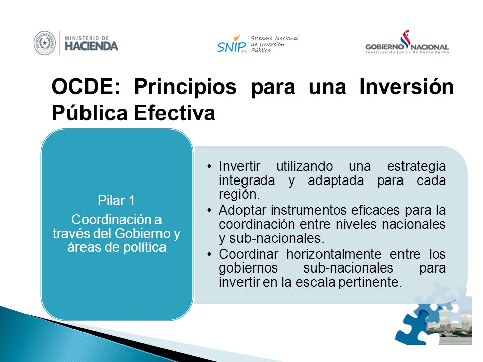 Coordinación a través del Gobierno y áreas de política