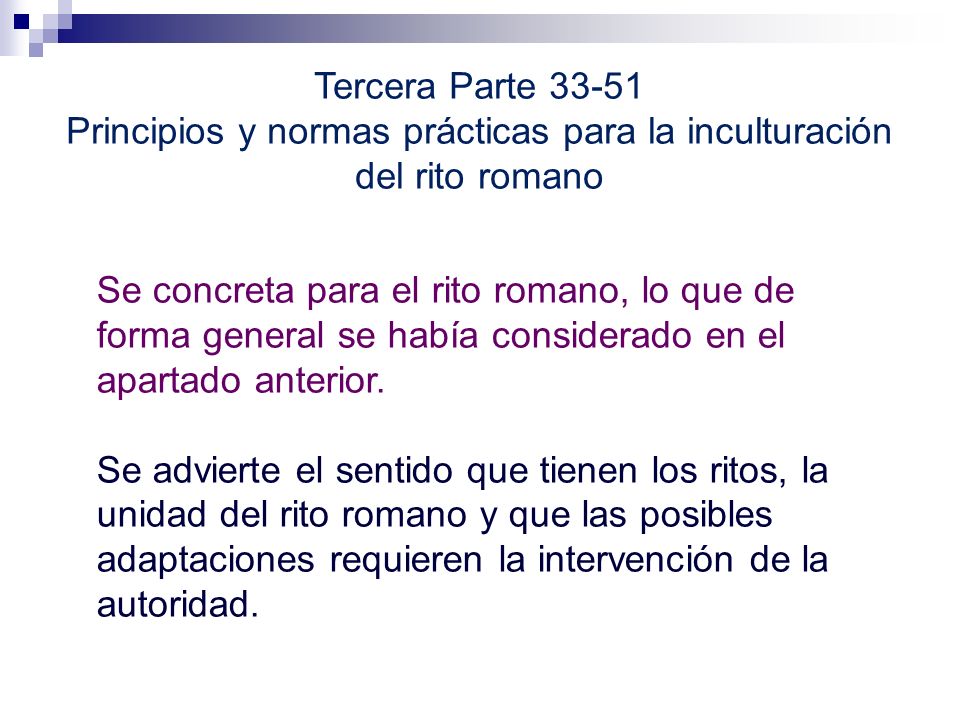 Principios y normas prácticas para la inculturación del rito romano