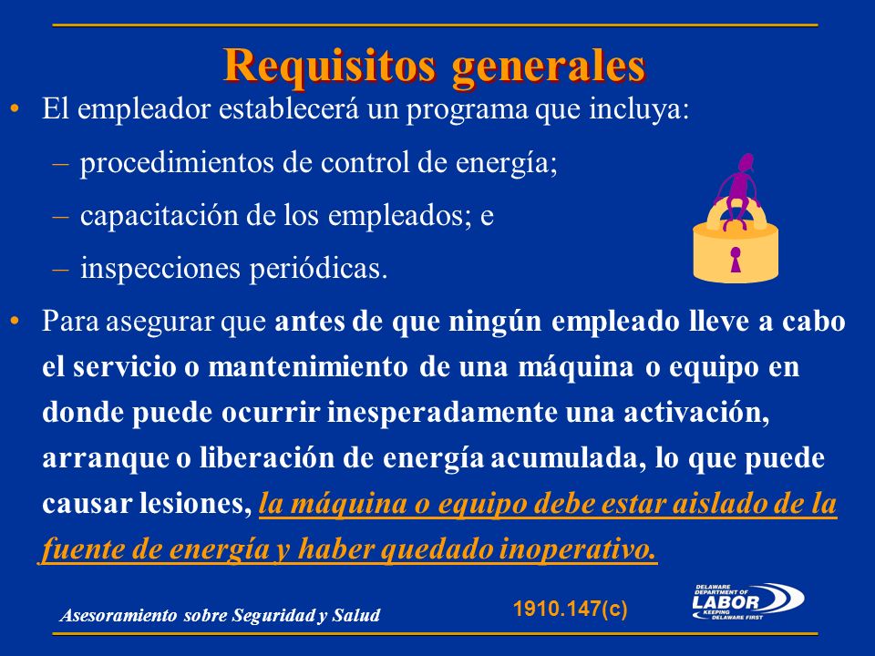Requisitos generales El empleador establecerá un programa que incluya: