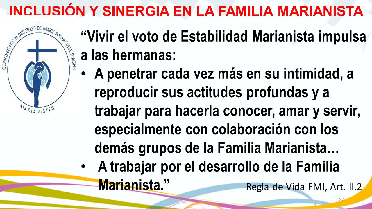 Vivir el voto de Estabilidad Marianista impulsa a las hermanas: