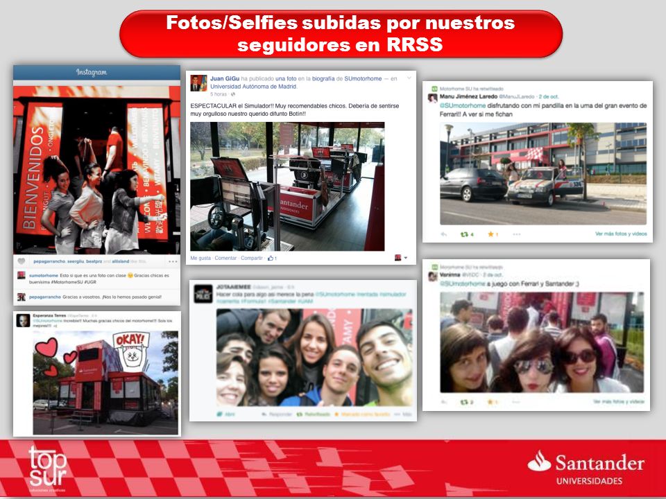 Fotos/Selfies subidas por nuestros seguidores en RRSS