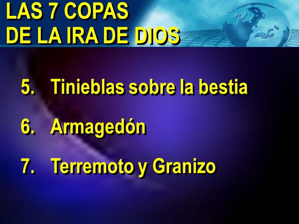 LAS 7 COPAS DE LA IRA DE DIOS 5. Tinieblas sobre la bestia