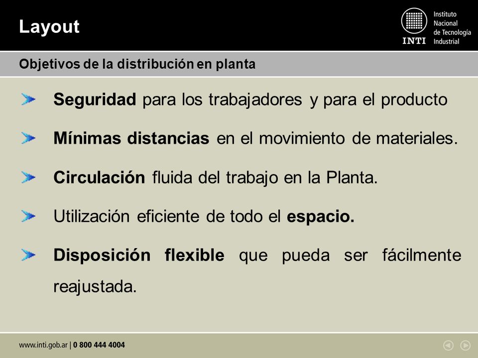 Layout Seguridad para los trabajadores y para el producto