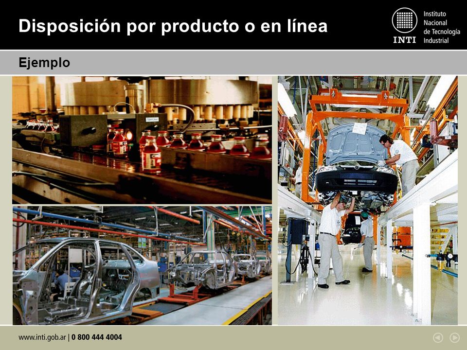 Disposición por producto o en línea