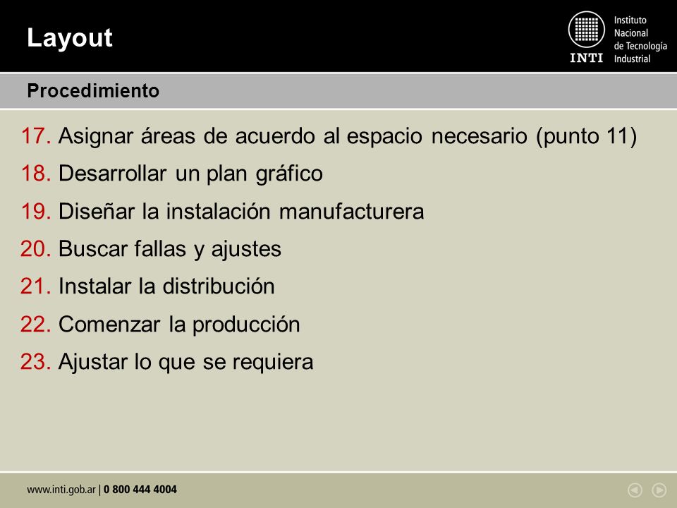 Layout Asignar áreas de acuerdo al espacio necesario (punto 11)