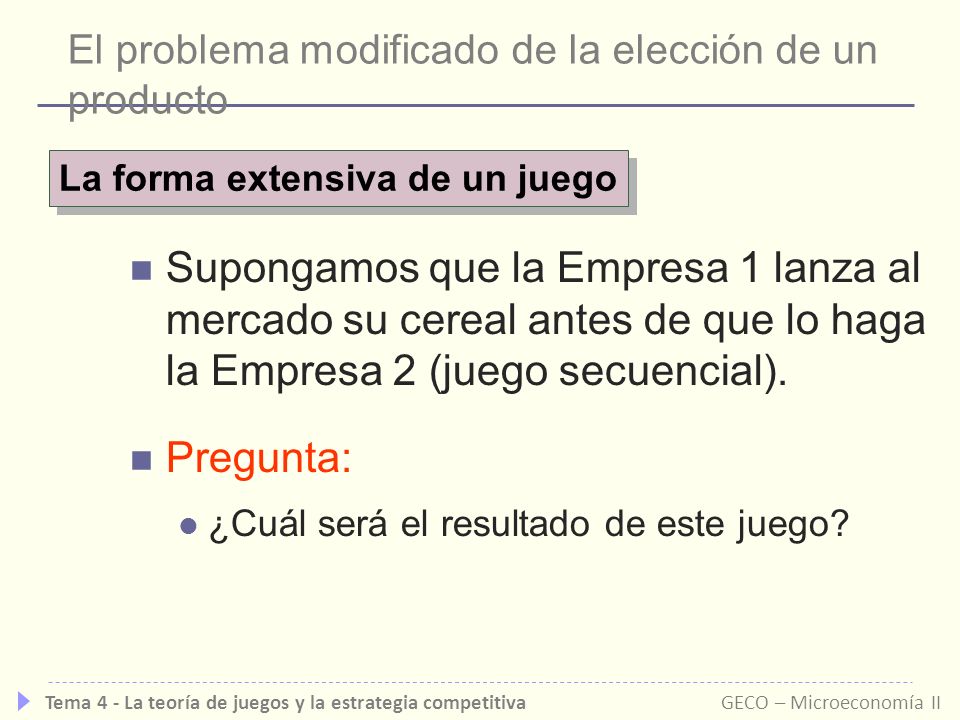 El problema modificado de la elección de un producto