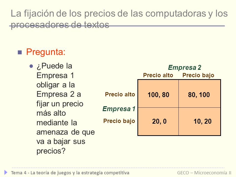 La fijación de los precios de las computadoras y los procesadores de textos