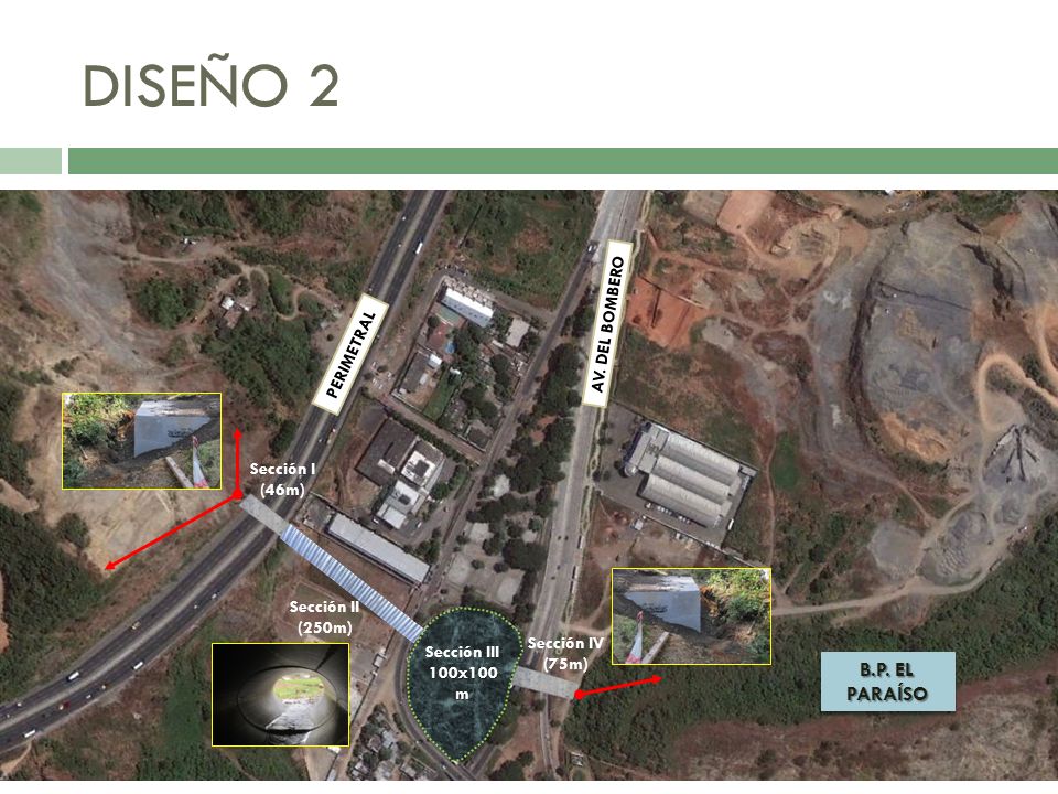 DISEÑO 2 B.P. EL PARAÍSO AV. DEL BOMBERO PERIMETRAL Sección I (46m)