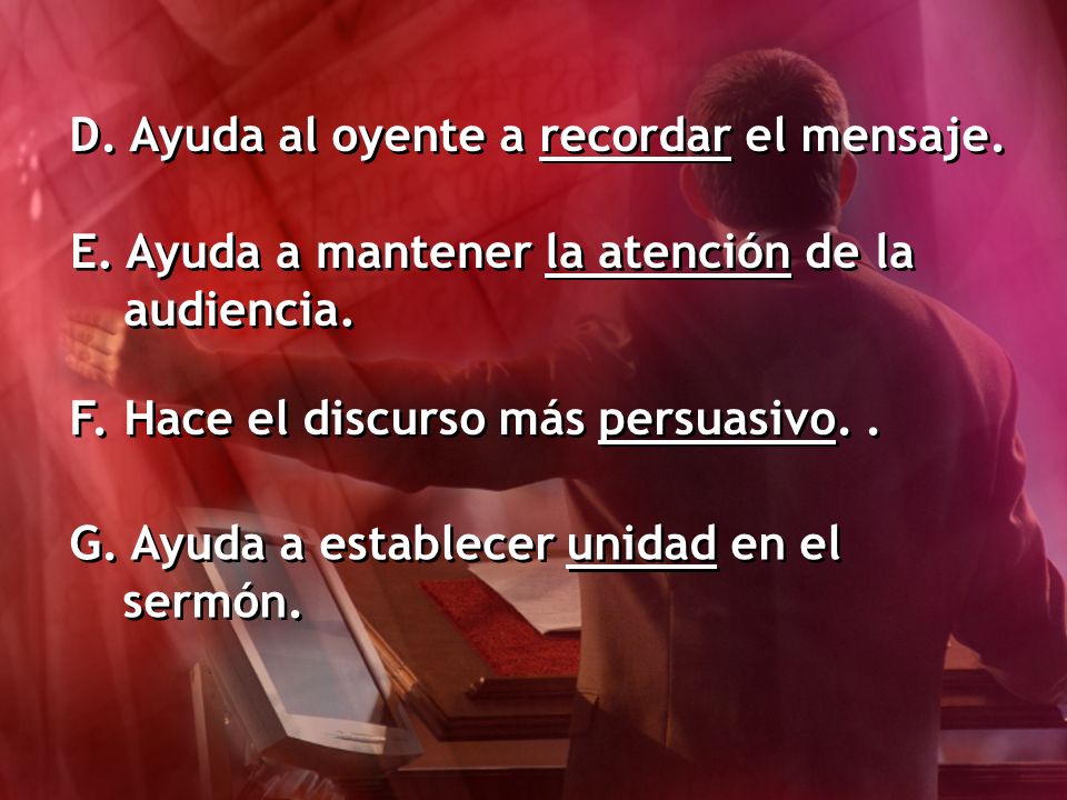 D. Ayuda al oyente a recordar el mensaje.