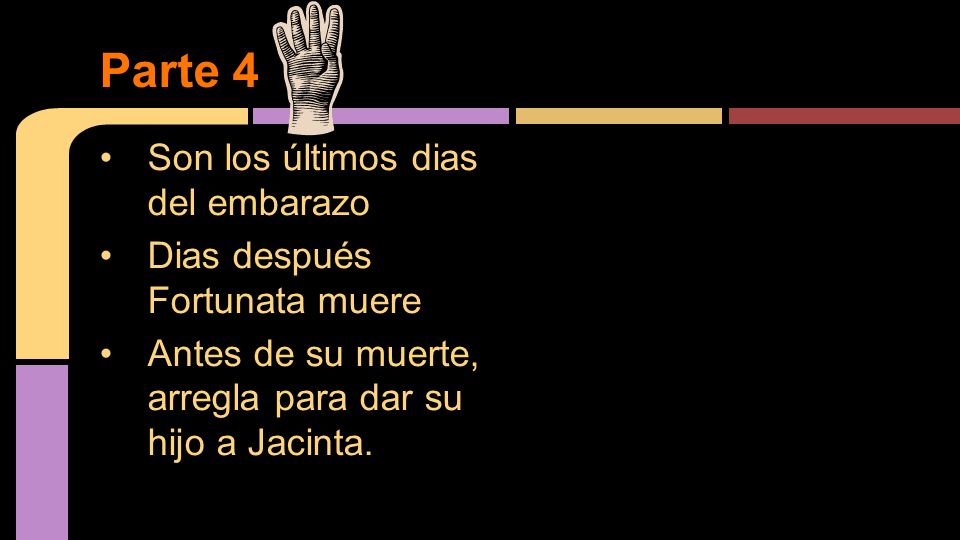 Parte 4 Son los últimos dias del embarazo Dias después Fortunata muere