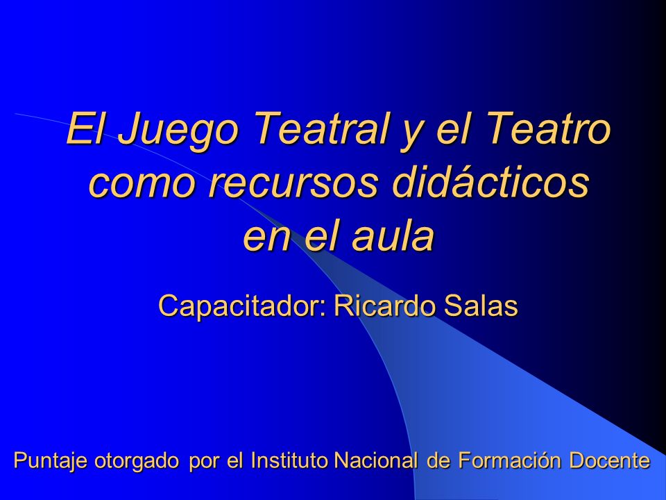 Puntaje otorgado por el Instituto Nacional de Formación Docente
