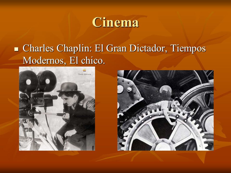 Cinema Charles Chaplin: El Gran Dictador, Tiempos Modernos, El chico.