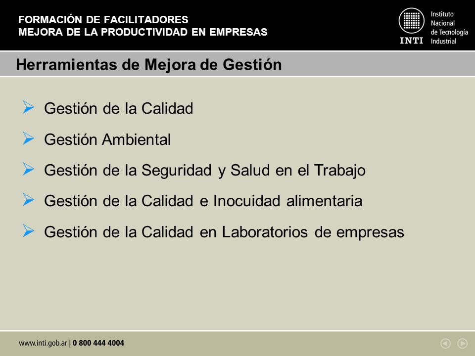 FORMACIÓN DE FACILITADORES MEJORA DE LA PRODUCTIVIDAD EN EMPRESAS