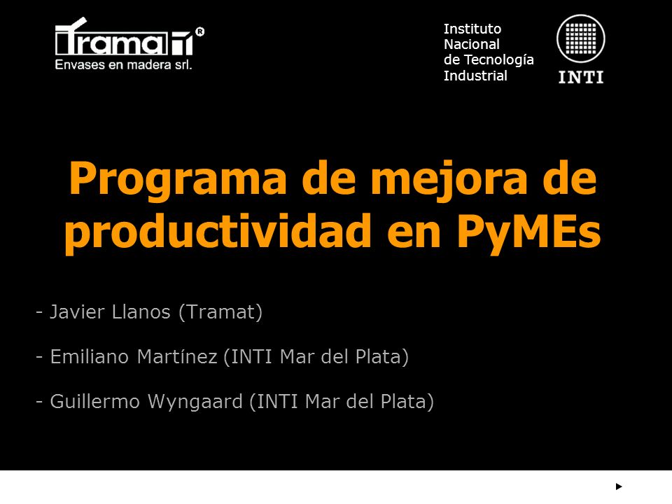 Programa de mejora de productividad en PyMEs