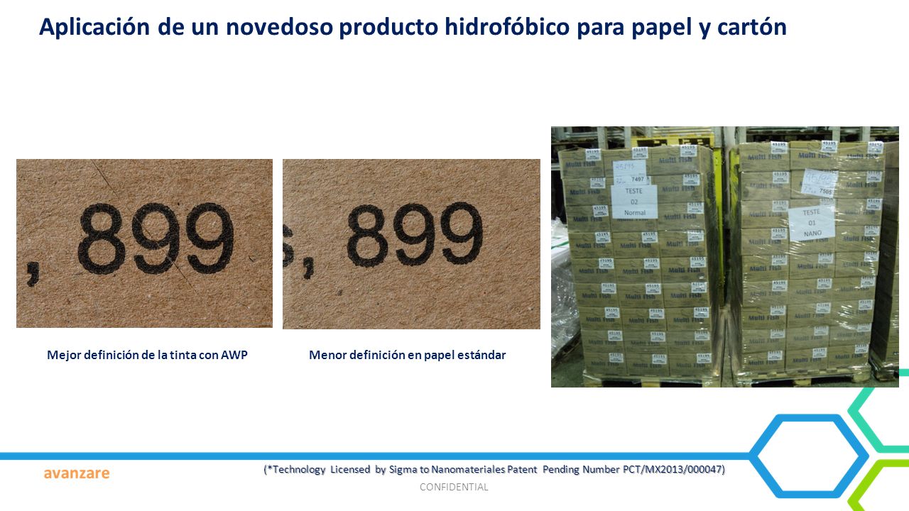 Aplicación de un novedoso producto hidrofóbico para papel y cartón