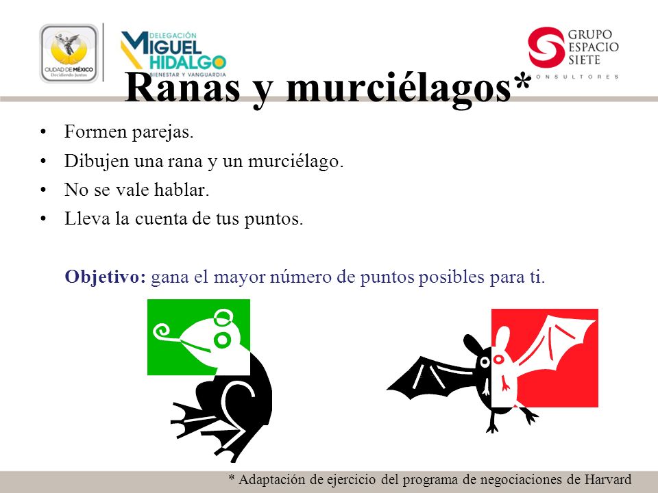Ranas y murciélagos* Formen parejas. Dibujen una rana y un murciélago.