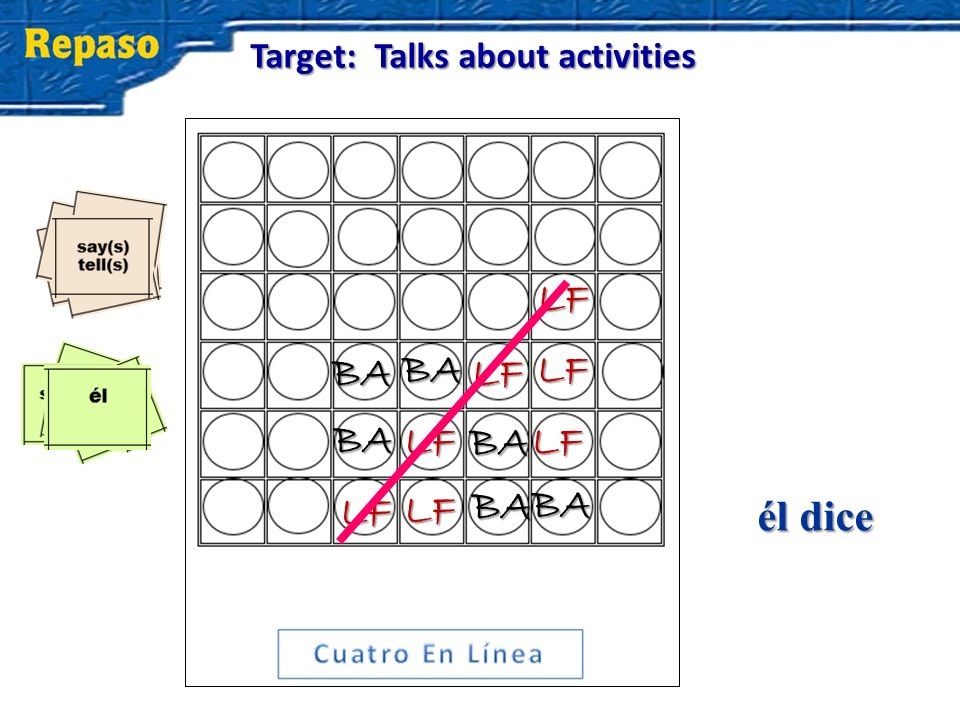LF BA BA LF LF BA LF BA LF BA BA LF LF él dice