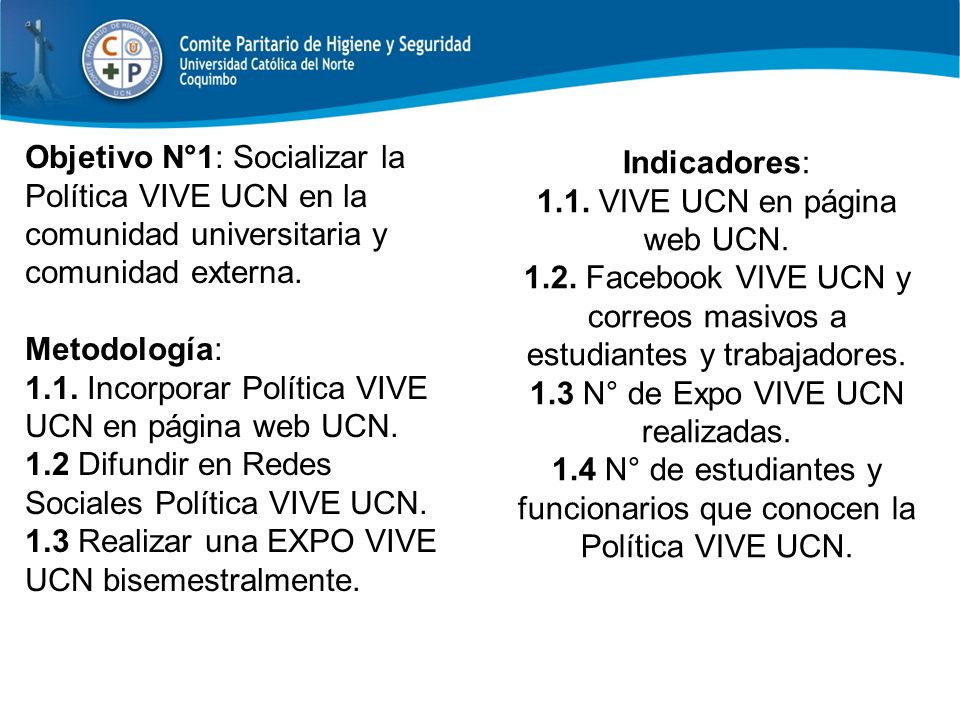 1.1. Incorporar Política VIVE UCN en página web UCN.