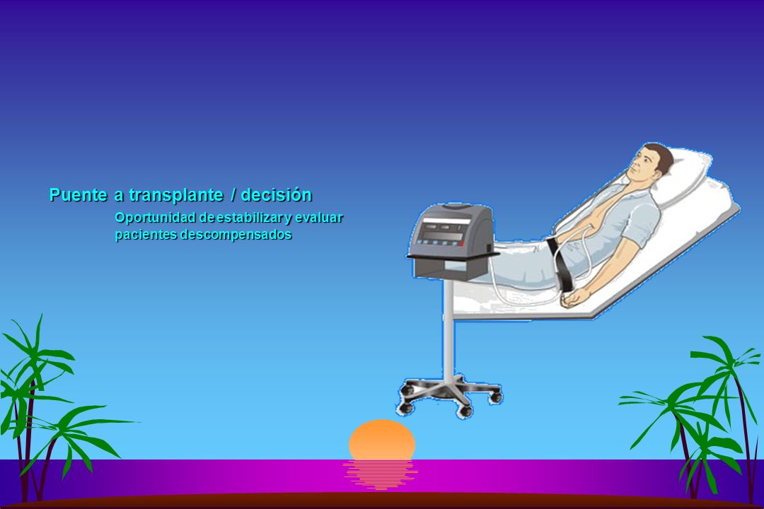Puente a transplante / decisión Oportunidad de estabilizar y evaluar