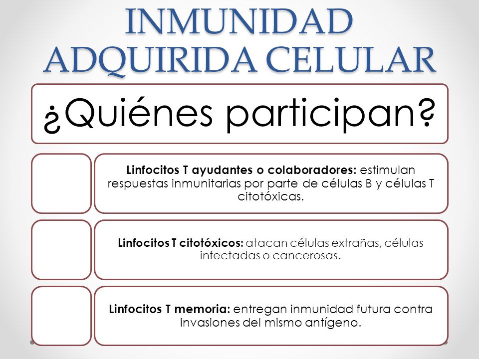 INMUNIDAD ADQUIRIDA CELULAR