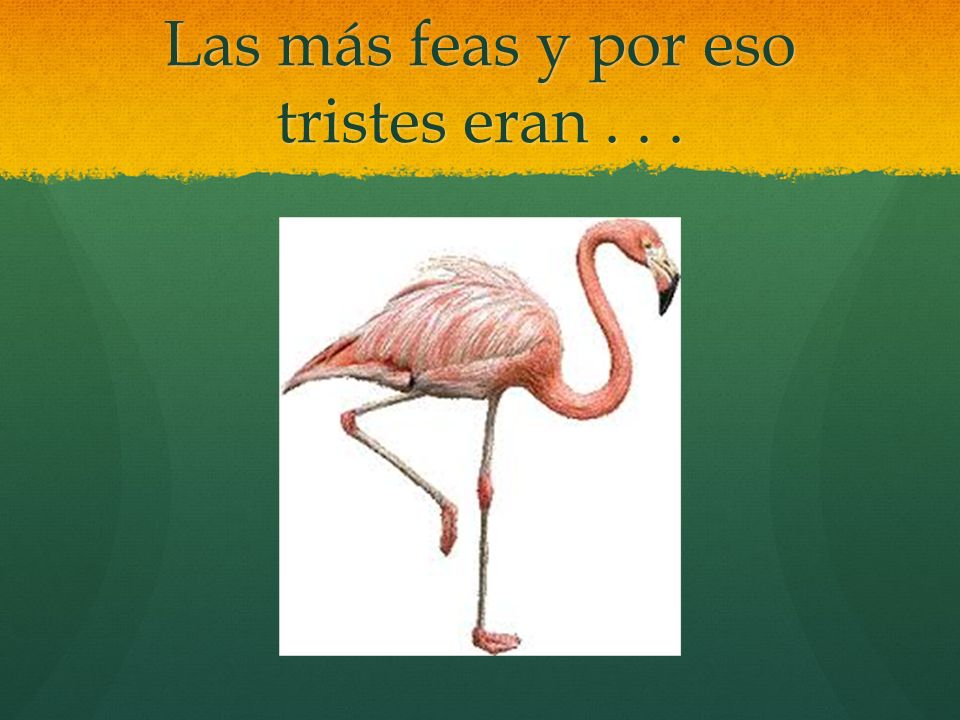 Las más feas y por eso tristes eran . . .