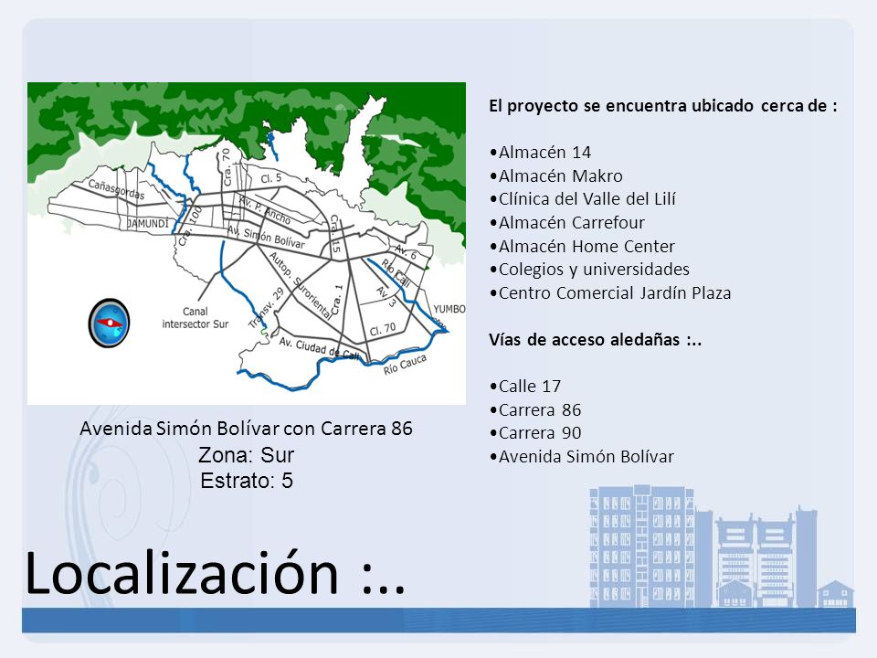 Avenida Simón Bolívar con Carrera 86 Zona: Sur Estrato: 5