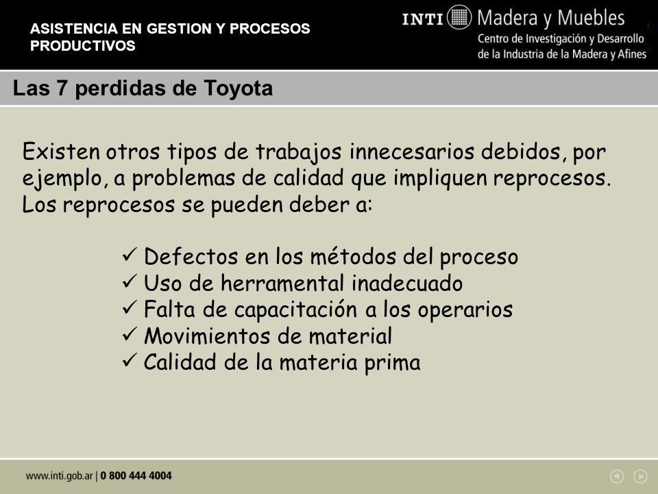 Defectos en los métodos del proceso Uso de herramental inadecuado