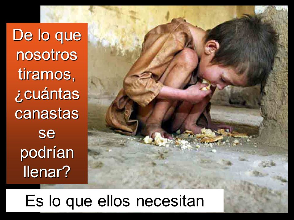 De lo que nosotros tiramos, ¿cuántas canastas se podrían llenar