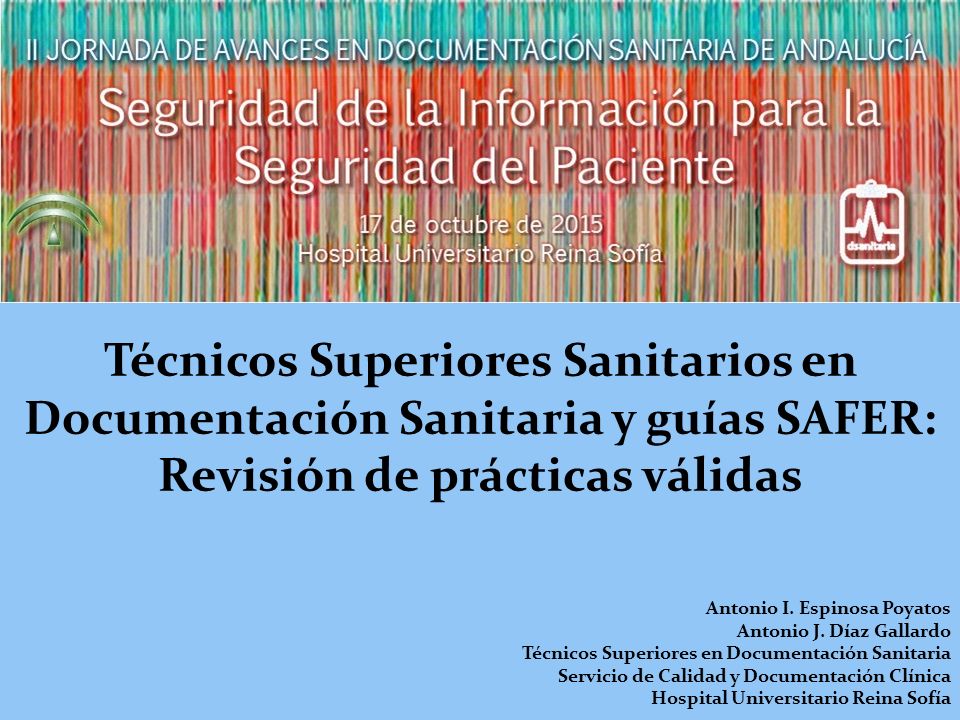 Técnicos Superiores Sanitarios en Documentación Sanitaria y guías SAFER: Revisión de prácticas válidas
