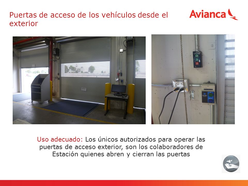 Puertas de acceso de los vehículos desde el exterior