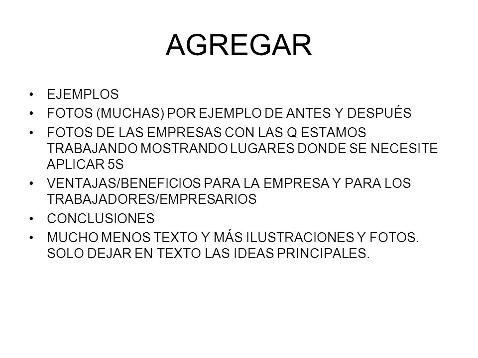 AGREGAR EJEMPLOS FOTOS (MUCHAS) POR EJEMPLO DE ANTES Y DESPUÉS