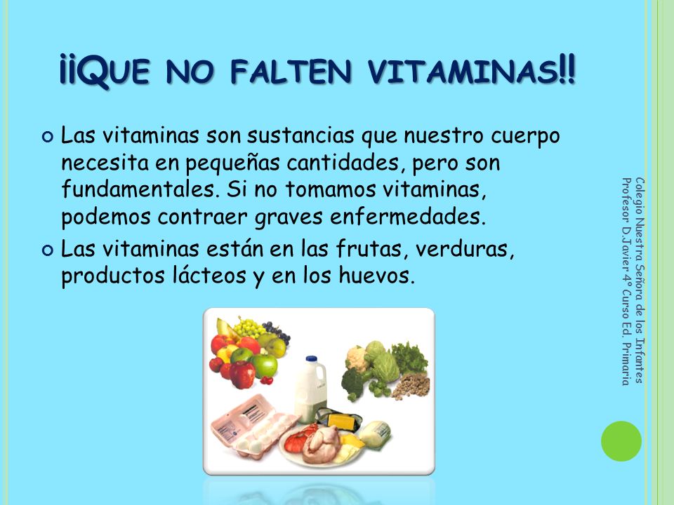 ¡¡Que no falten vitaminas!!