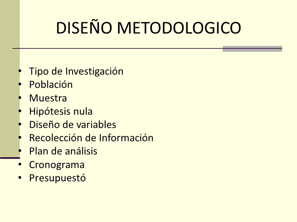DISEÑO METODOLOGICO Tipo de Investigación Población Muestra