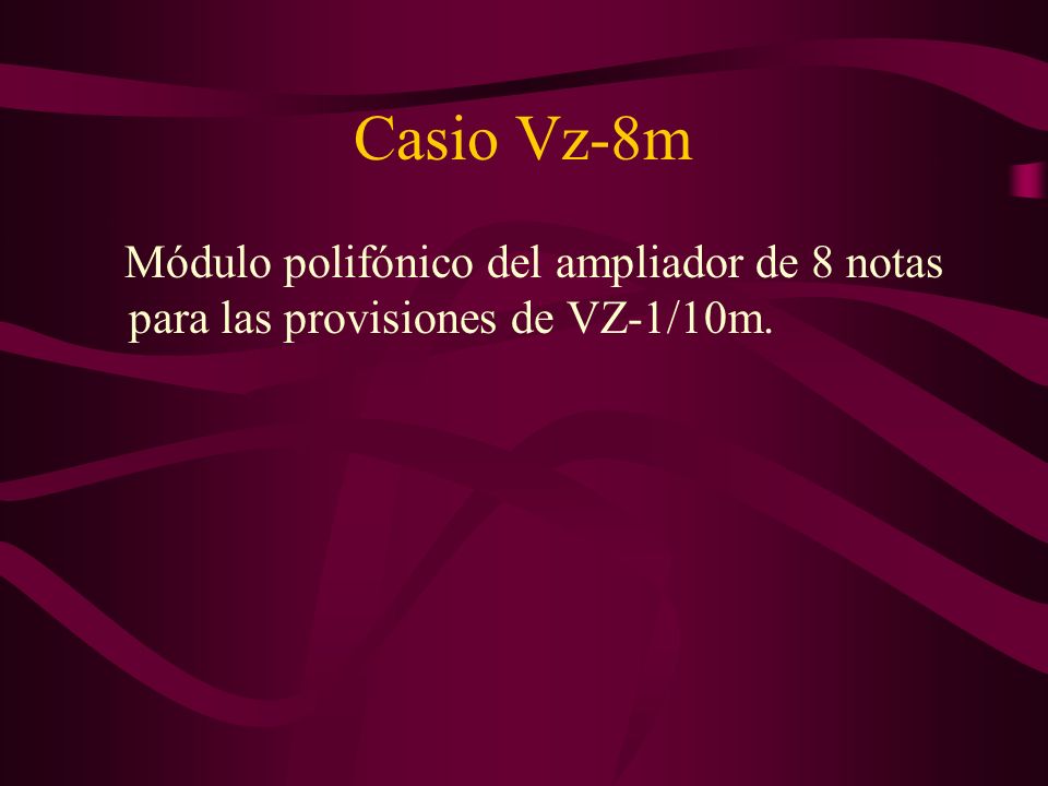 Casio Vz-8m Módulo polifónico del ampliador de 8 notas para las provisiones de VZ-1/10m.