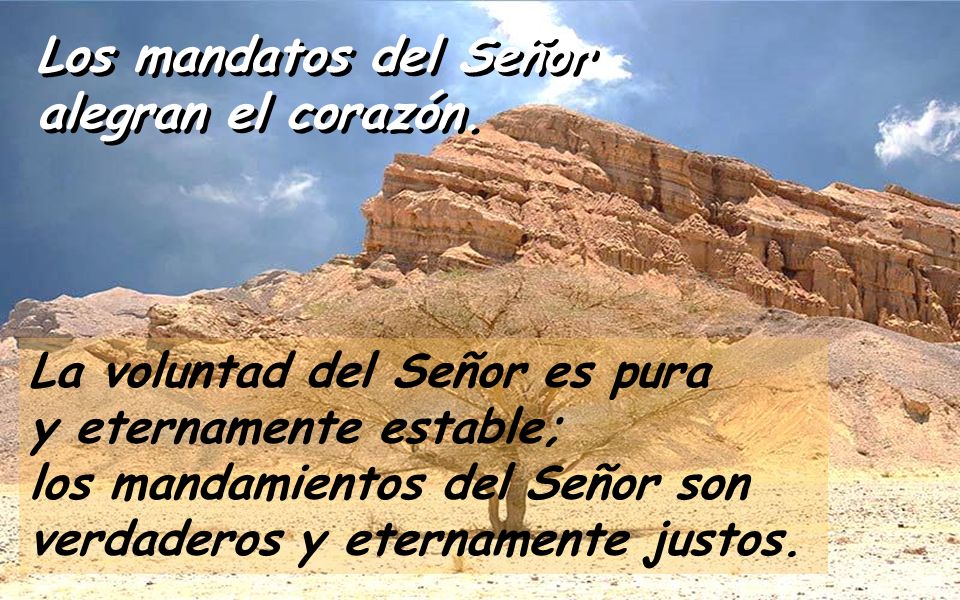 Los mandatos del Señor alegran el corazón.