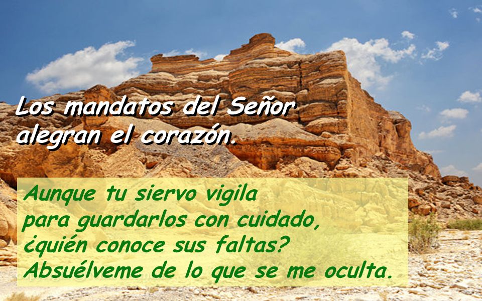 Los mandatos del Señor alegran el corazón.