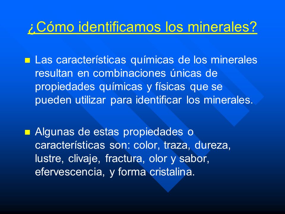 ¿Cómo identificamos los minerales